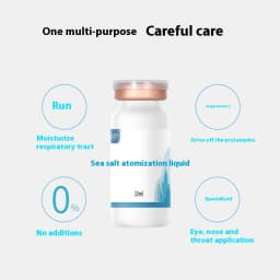 JUSTLANG Sea Salt Atomized Liquid Sodium Chloride Physiological Saline Nasal Clean Used With Atomizer Nebulizer Inhaler
