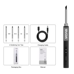 GVDA Electric Soldering Iron Welding Tool Ceramic Heater Welding Solder Rework Station Repair Heat Pencil Portable Soldering Pen