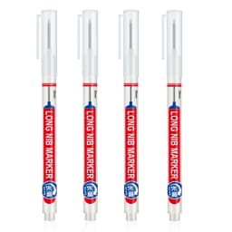 4Pcs/Set 20mm Deep Hole Long Nib Head Markers For Metal Perforating Pen Waterproof Bathroom Woodworking Decoration Multi-Purpose