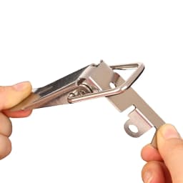 1 Set Cabinet Door Metal Clasps 90 Degree Box Closure Lock Duck-mouth Buckle Hook Spring Loaded Draw Toggle Hasps Clamp