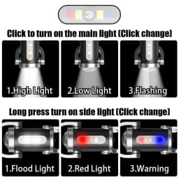 1-5PCS Mini COB Ultra Bright Rechargeable LED Flashlight Keychain Portable Waterproof Camping Pocket Lamp Keyring Hanging Light