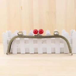 1PCS 26cm Antique Bronze M Shape Embossed Candy Bead Big Metal Purse Frame Bag Kiss Clasp Handle DIY Accessories