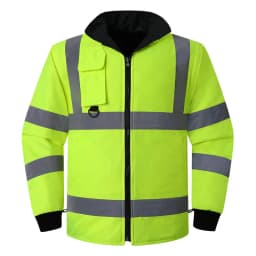 Safety Jacket Reflective Waterproof Windproof Coldproof Hi Vis 7 in 1 Parka Windbreaker Workwear with Detachable Cotton Linner