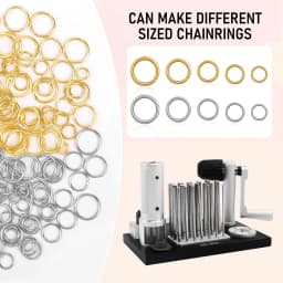 Enhanced and Competitive: Stainless Steel Manual Jump Ring Maker with 20 Mandrels - Professional Jewelry Tool for Craftsmen