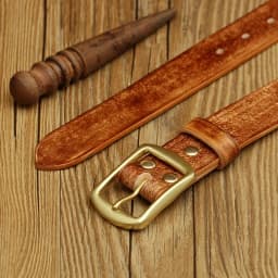 Handmade Belt Buckles for Men Thick Natural Vegetable Tanned Leather Pin Buckle Mens Waist Belt Men's Belt Gifts for Men