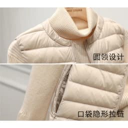 2022 Autumn Winter Ultra Light White Duck Down Vest Jacket Women O Neck Long Waistcoat Coat Female Sleeveless Outwear Parkas