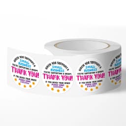 500 PCS Please Leave a Review Cute Small Business Stickers,Thank You Sticker for Bakeries Packaging Envelope Seals