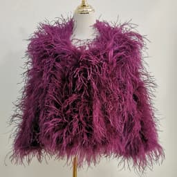 Winter Ostrich feathe Jacket Feather Coat Casual Long-sleeved Australia Imported feathe Jacket Ladies Nightclub Coat