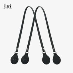 New Arrival Tanqu Long Edge Painting Handles Leather Flat PU Belt Drop End with Silver Rivet for OBag for EVA O Bag Body