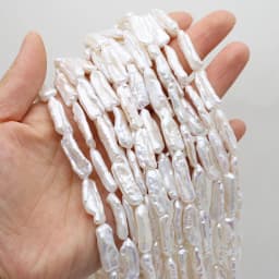 Natural Freshwater Baroque Pearls Beaded Long Irregular Shape Loose Spacer Beads for Jewelry Making Diy Fine Bracelet Necklace
