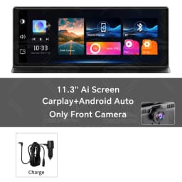 K2 Pro 11.3" Dash Cam 4K 2160P Car DVR Recording Carplay & Android Auto Wireless Connection 5G WiFi GPS Navigation Dashboard