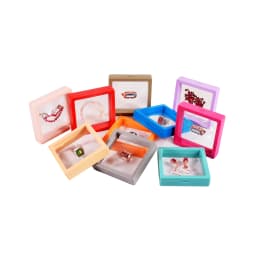 Bulk 3D Floating Frame Display Holder Stand Ornament Organizer Case Lot of 10 Travel Portable Suspended Gift Jewelry Storage Box