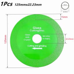 100/115/125mm Glass Cutting Blade Ceramic Tile Jade Crystal Wine Bottle Grinding Diamond Ultra-Thin Saw Blade Glass Cutting Blad