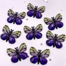 Resin Shiny Colorful Crystal Butterflies Flatback Rhinestone 1 Hole Appliques Ornaments 10pcs Home Figurines decor Crafts