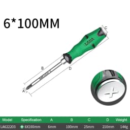 LAOA 1pcs Phillip Screwdriver With Magnetism Slotted Screwdrivers 58HRC Alloy Steel with Tap Function