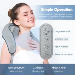 20W Wireless Trapezius Massager Neck And Shoulder Kneading Massager Neck And Back Massager Shawl Neck Cervical masajeador