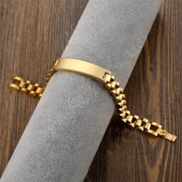 Custom Logo Name Engrave Bracelet Personalized Nameplate Stainless Steel Thick Hand Chain Custom Couple Men Women Jewelry Gift