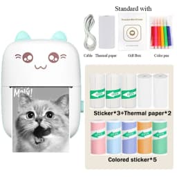 C9 mini HD Printer Portable Sticker Label Printer Bluetooth Pocket Thermal Printer with Paper for Student Note Inkless Printing