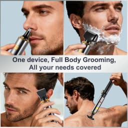Hatteker Hair Clipper Grooming Kit for Man Trimmer Shaver Wet and Dry Precision Haircut Tools for a Neat And Tidy Look