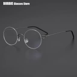 Denmark Design Small Round Glasses Frame Screwless Ultra Light 4g Air Pure Titanium Eyeglasses Men Retro Rim Eyewear Korea Style