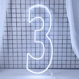 Extra-Large LED Neon Numbers Sign 76cm/100cm Stand up & Wall Mounted for Birthday Wedding Celebration Party Decor
