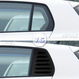 Pair Rear Side Window Trim Spoiler For VW Golf 5 Golf 6 Golf 7 MK5 MK6 MK7 MK7.5 2003-2020 Window Shutter Cover Louver Air Vents
