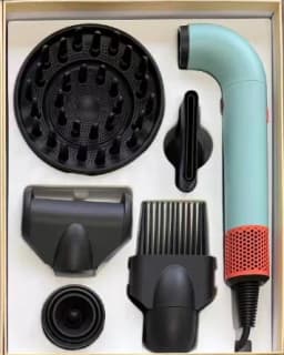 Hair Dryer, 1400W High Power, Quick Drying, Lightweight Body, Low Noise, Comes With Multiple Types of Air Nozzles. Hairdryer