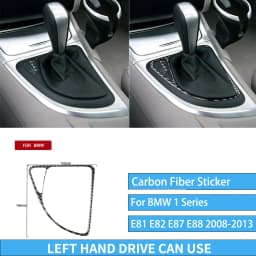 For BMW E81 E82 E87 E88 1 Series Interior Accessories 2008-2013 Gear Shift Knob Dashboard AC Outlet Carbon Fiber Cover Stickers