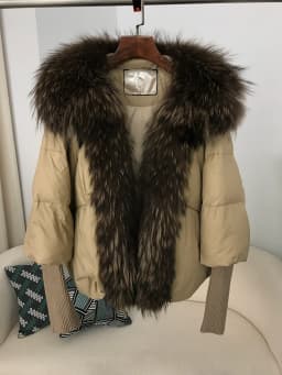 OFTBUY New White Duck Down Jacket Winter Women Warm Loose Coat Natural Real Fox Fur Collar Thick Luxury Outerwear New Fashion