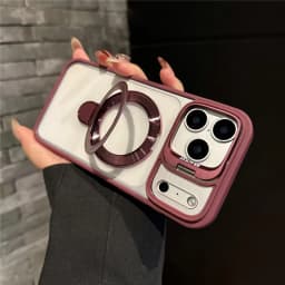 Double Bracket For Magsafe Glossy Case For iPhone 18 17 16 13 15 14 11 12 Pro Max Air Shockproof Cases For iPhone 14 15 16 Plus