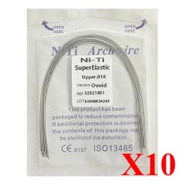 10pack AG Dental Arch Wires Orthodontic Super Elastic NITI Round Rectangle Archwire Lower/Upper 012/014/016/018/020/16x16/16x22