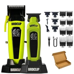 Professional Electric Hair Clipper BRD 106 with Base 7500RPM Hair Trimmer for Man DK-078 DLC Blade 7200RPM Barber Shop 2PC Set