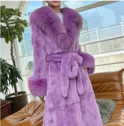 Women's Parker Winter Fur Warm Large Size Solid Color Fur & Faux Fur Women New Casual Long Sleeve Temperament Women Fur Coat Y72