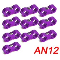 10Pcs Universal Aluminum AN4 AN6 AN8 AN10 AN12 Car Billet Oil Fuel Water Hose Tube Seprator Divider Clamp Line Separator Bracket