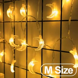 1-10M Led String Lights Moon Star Lamp Eid Moon Star Decoration Hanging String Light Luminous Star Moon Ramadan Home Decoration