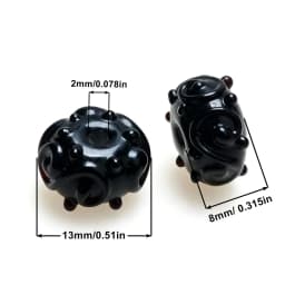 Black Color Series 2/4/6PCS/LOT Mixed Style Handmade Lampwork Glass Beads For Crafts Charm Bracelets/Earring DIY Jewelry Making
