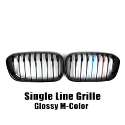 XVIP Front Bumper Kidney Grille Racing Grills For BMW 1 Series F20 F21 2015-2019 Replacement Double Slat Gloss Black Grilles