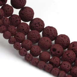 Natural Volcanic Lava Stone Beads Round Loose Spacer Beads for Jewelry Making Beadwork DIY Bracelets Accessories 15'' 4 6 8 10mm