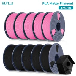 SUNLU PLA Matte 10KG1.75mm ±0.03mm 1KG/2.2LBS 3D Printer Filament PLA High Transparency Fast 2-7 Days Delivery RoHS Reach