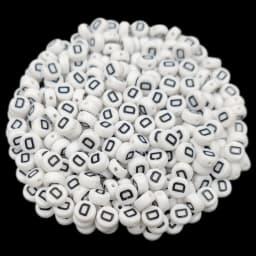 7mm 50Pcs Acrylic 26 English Letter Flat Round Beads Black on white DIY Crafts Necklace Bracelet Pendant For Jewelry Making