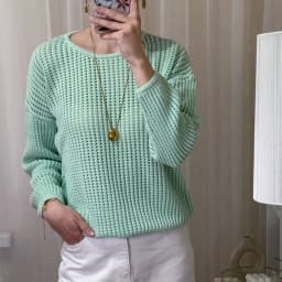 WinvyNee Spring Women Pure Cotton Pullover Sweaters Round O Neck Long Sleeve Solid Color Hollow Out Casual Knitwear ZA1092001
