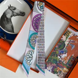 POBING 2025 New Style Binding Handle Hairband Silk Scarf 100% Mulberry Silk Amazon Celebration Twill Silk 5*86CM