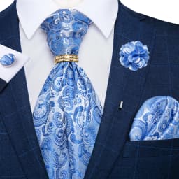 Fashion Ascot Tie for Men Solid Pink Cravat Necktie Ring Brooch Set for Wedding Party Man Suit Accessories Male Scarf Gift