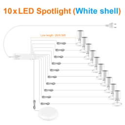 10PCS 5PCS Cabinet LED Lighting Kit 12V 3W LED Spotlight Downlight With Dimmable Touch Switch For Exhibition Case Counter Shelf