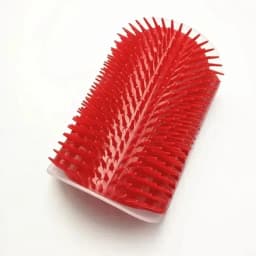 Wall Mount Corner Cat Self Groomer Comb Ergonomic Pet Massage Hair Remover Brush Space Saving Indoor Kitten Scratching Toy Easy
