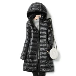Winter Women Slim Down Coats Remove Hooded Parka Solid Color Female Long Light Thin Outerwear Lady Fashion Warm Puffer Jackets