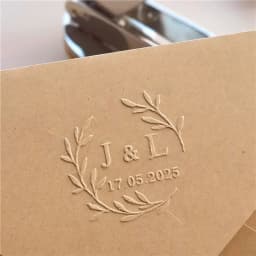 Customize Embossing Stamp Wedding Monogram Embosser Stamp, Personalized 2 Initials Embosser Stamp, Wedding Gift, Hand Held Embos