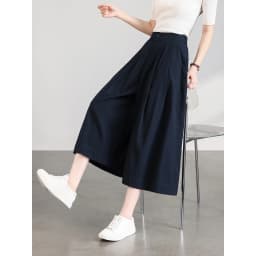 VIMLY Women's Wide Leg Cropped Pants 2026 Summer New Minimalist Commute Ruched Waist Design Loose Fit Casual Culottes A6206