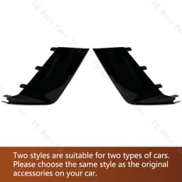 Front Lower Bumper Fog Light Lamp Cover Strip Molding Decorative Lid For Audi RS6 2011-2018 Foglight Black Trim