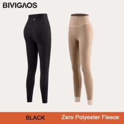 BIVIGAOS Upscale Zero Polyester Fall Winter Warm Sharkskin Leggings Women Fleece Heating High Elastic 10A Antibacterial Leggings